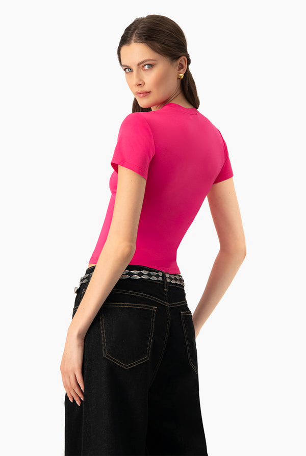 Playera basica lisa manga corta