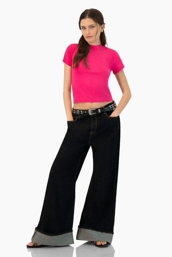 Playera basica lisa manga corta