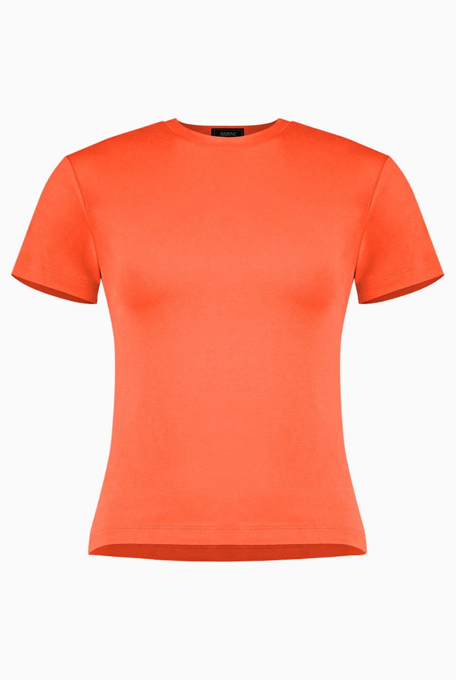 Playera básica naranja lisa de manga corta