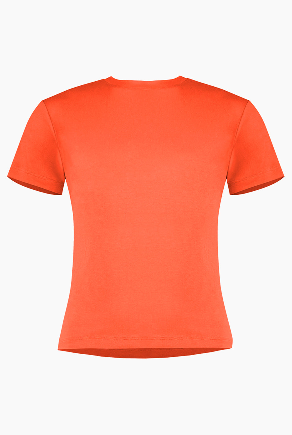 Playera básica naranja lisa de manga corta