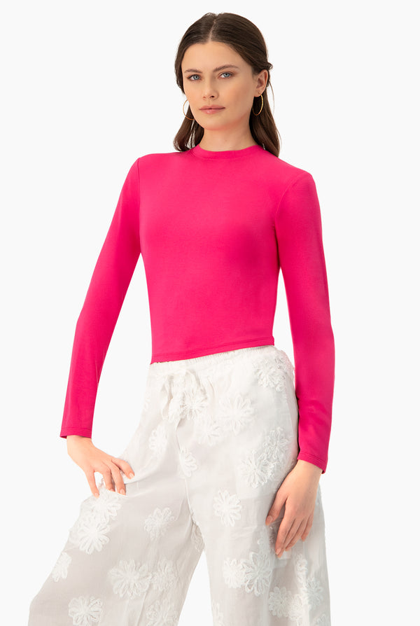 Playera basica lisa manga larga