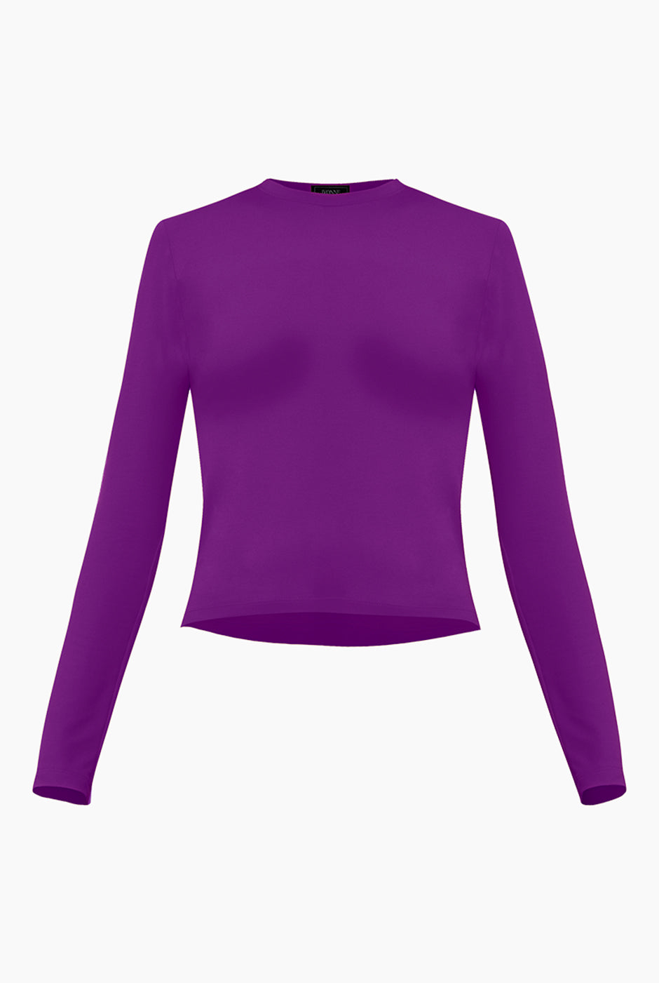 Playera básica morada de manga larga, estilo casual