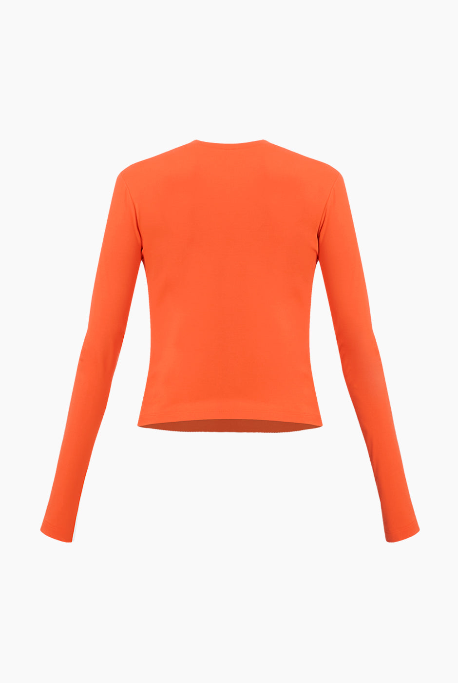 Playera básica lisa naranja manga larga de Ivonne