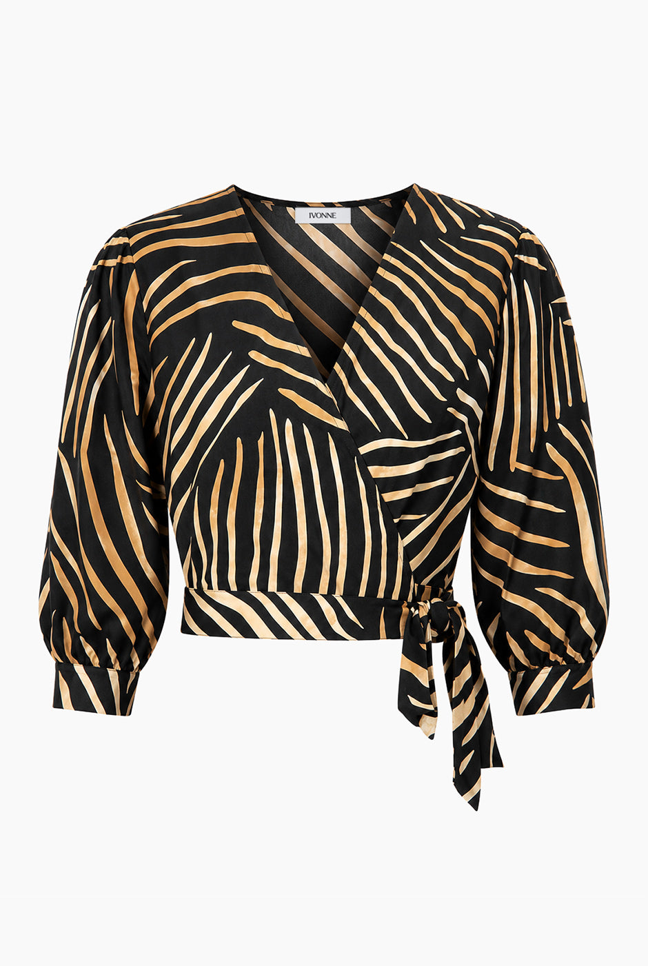 Blusa estampada con escote V