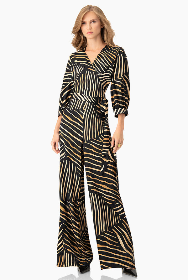 Blusa estampada con escote V