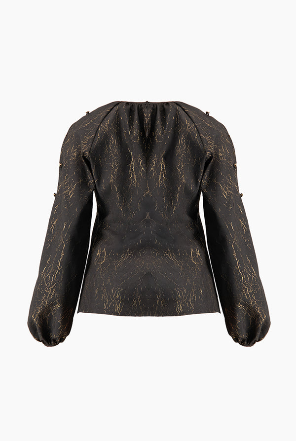 Blusa de manga larga amplia