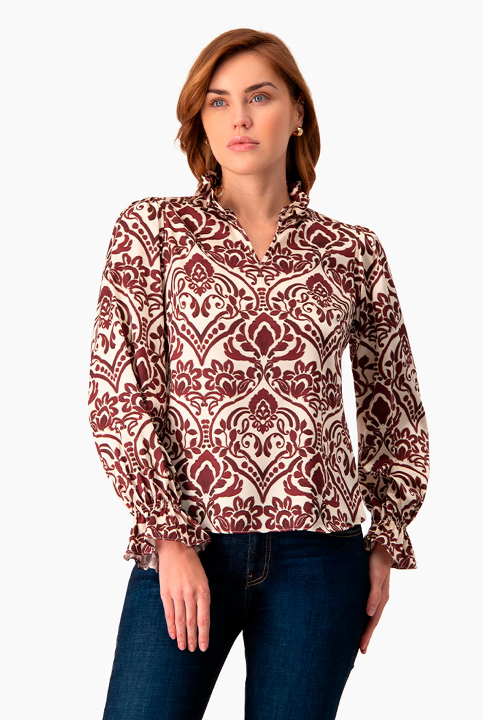 Blusa manga larga con puño