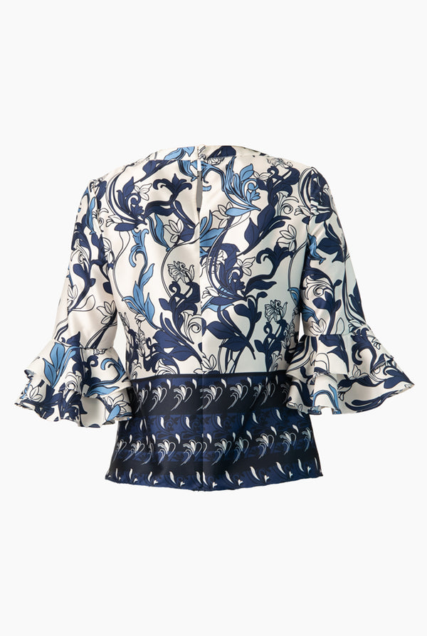 Blusa manga 3/4 con olanes