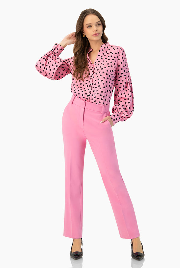 Blusa lunares de manga larga