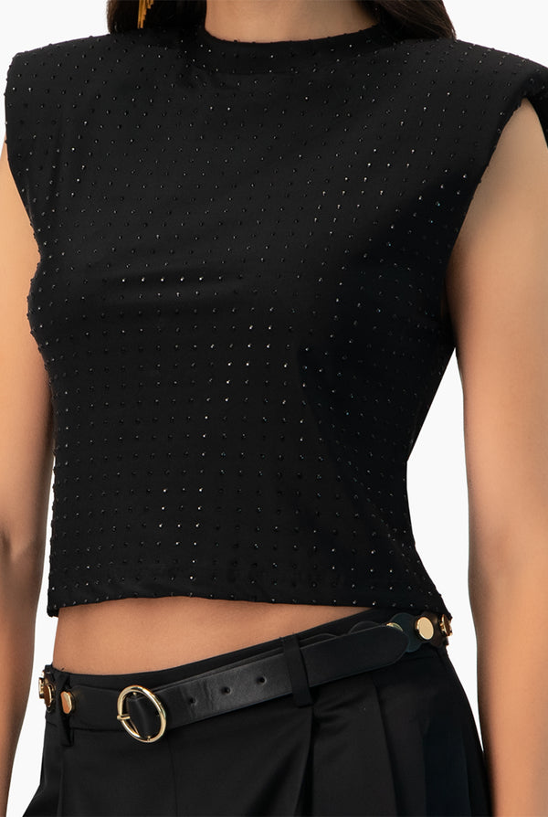 Blusa corta de hombro caido