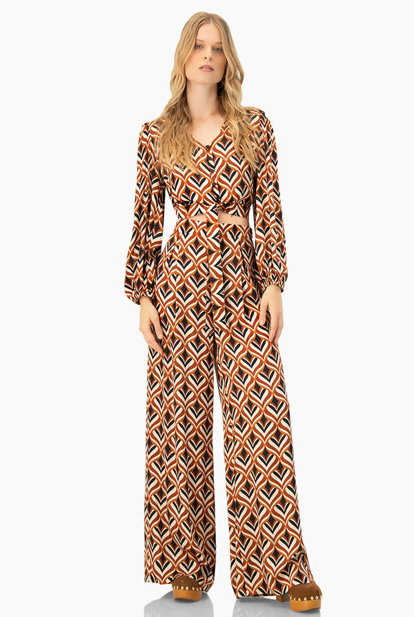 Blusa de amarre escote en V