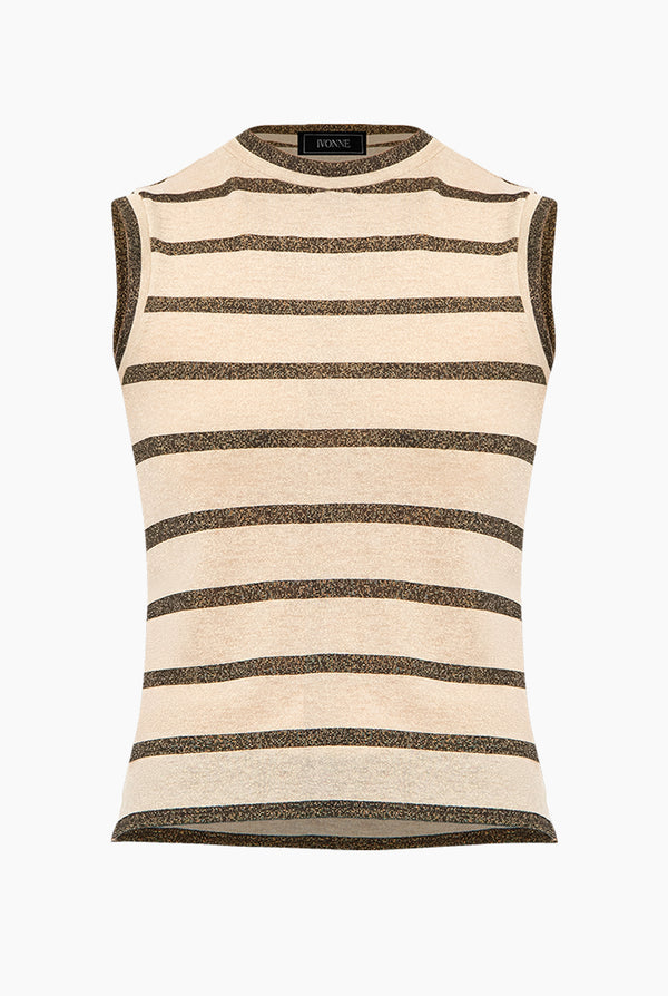 Blusa sin mangas y cuello redondo