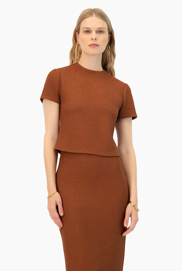 Blusa recta y manga corta