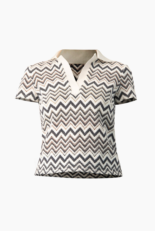 Blusa tejida manga corta
