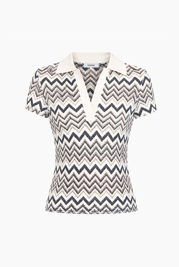 Blusa tejida manga corta