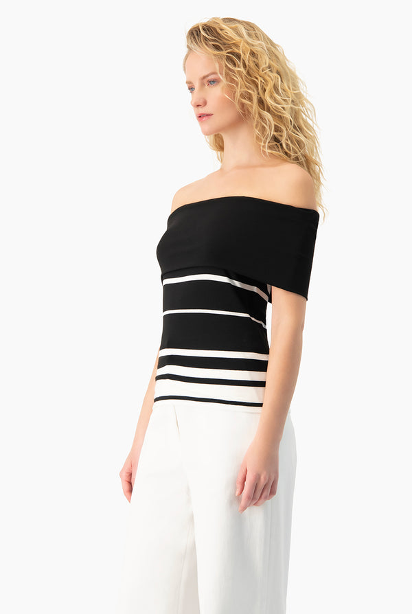 Blusa escote bardot