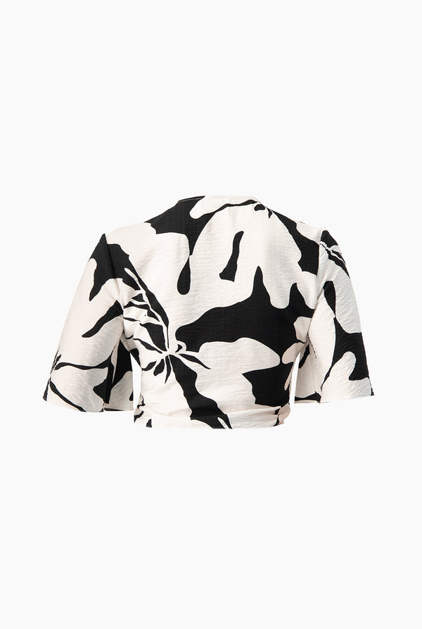 Blusa estampada de amarre
