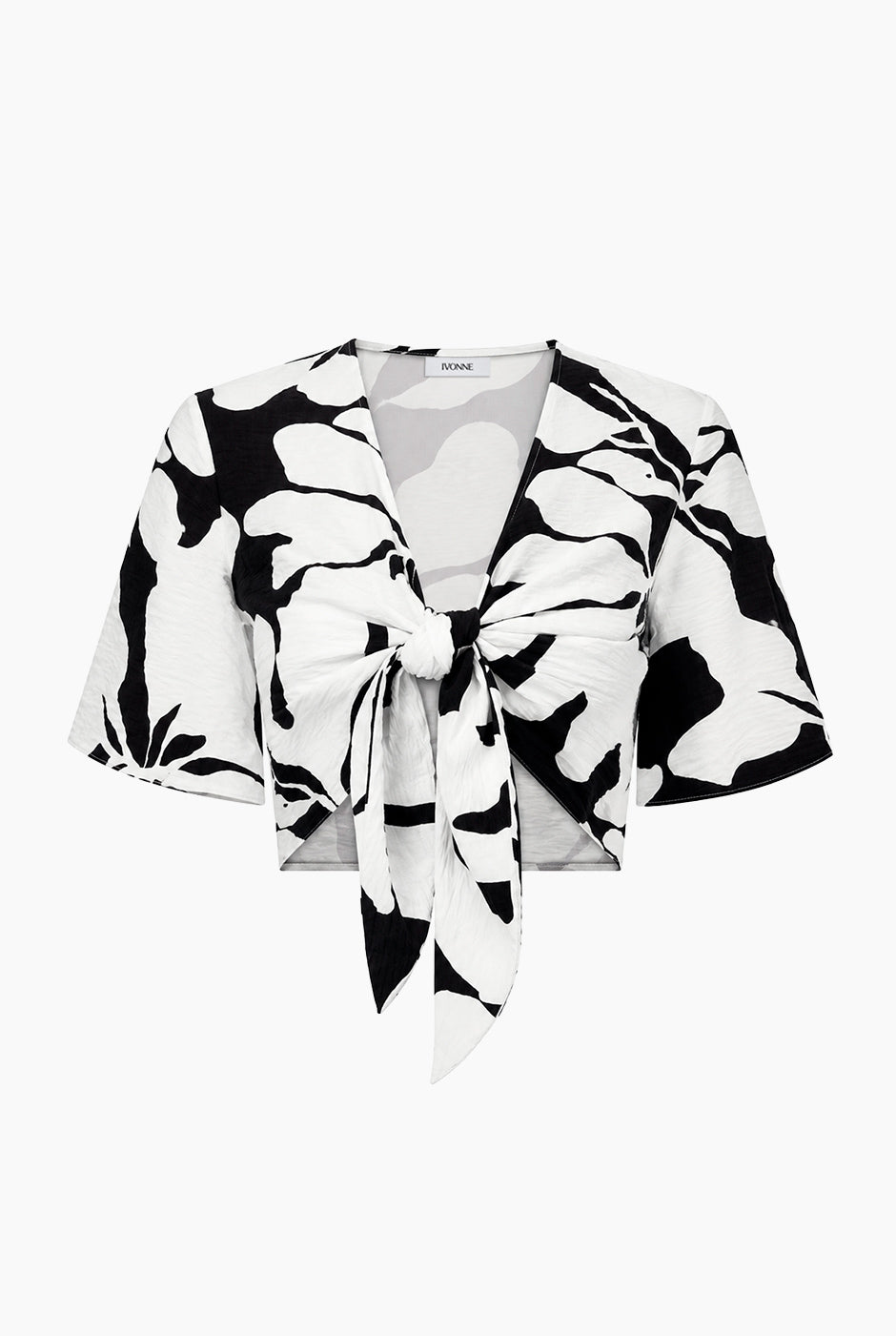 Blusa estampada de amarre