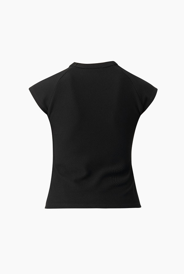 Blusa negra manga ranglan