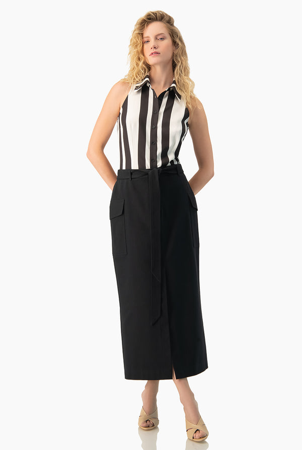 Blusa sin mangas camisera
