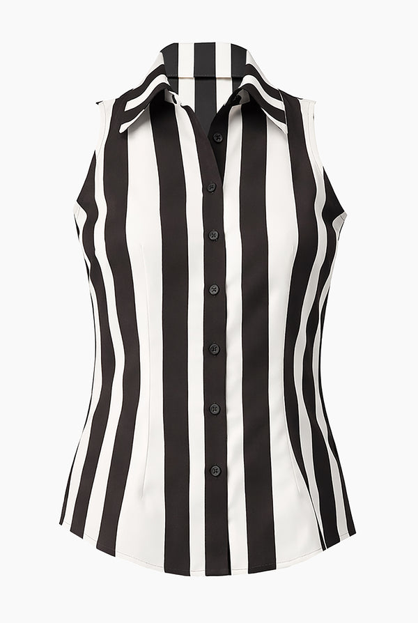Blusa sin mangas camisera