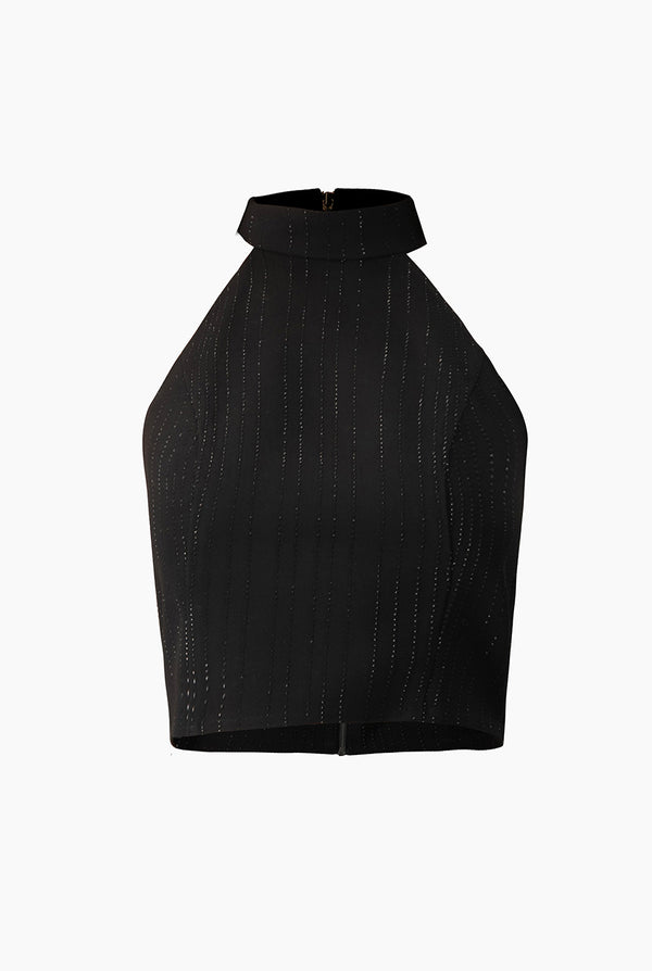 Top corto de cuello halter