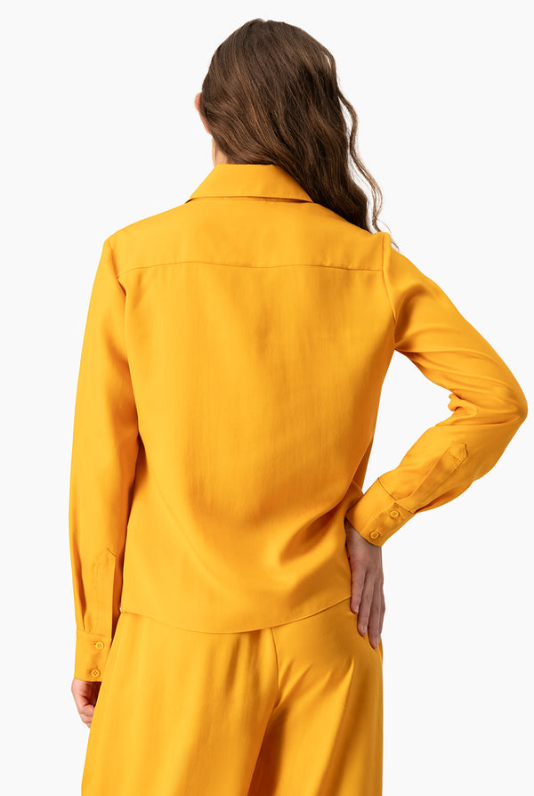 Blusa camisera lisa manga larga