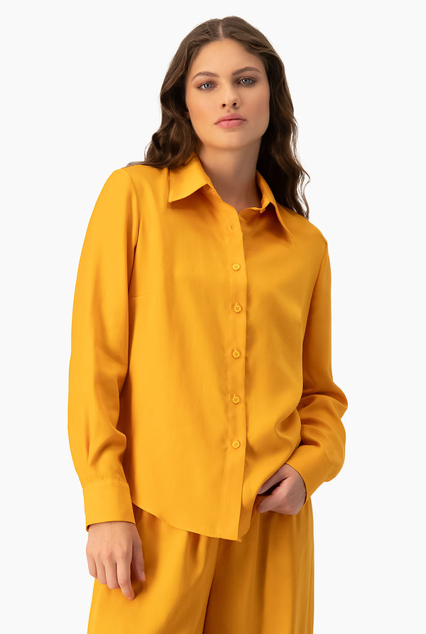 Blusa camisera lisa manga larga