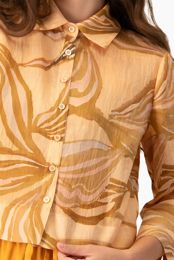 Blusa camisera estampada