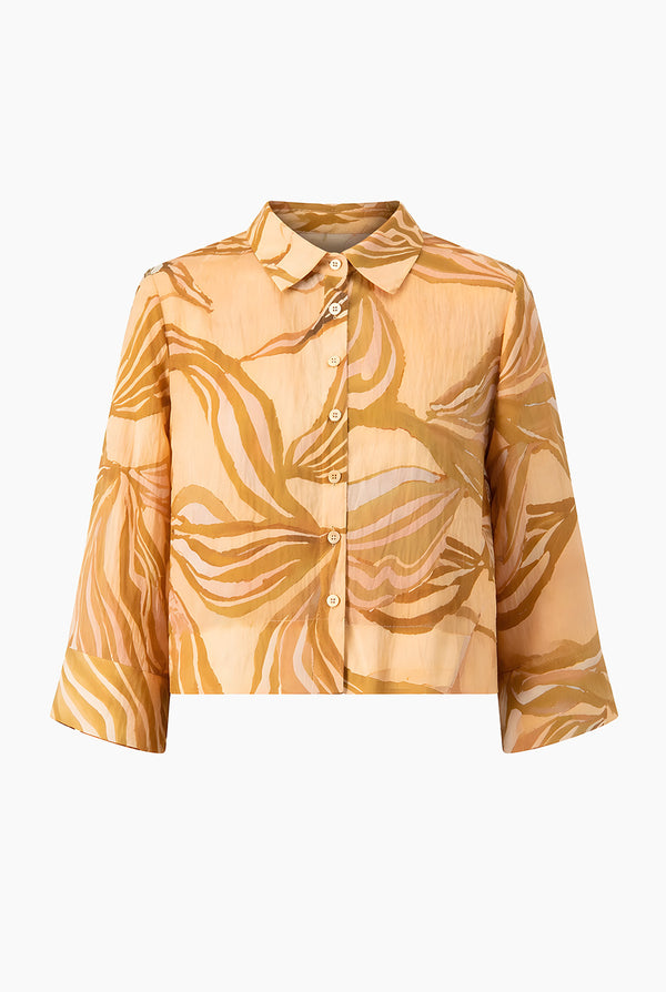 Blusa camisera estampada