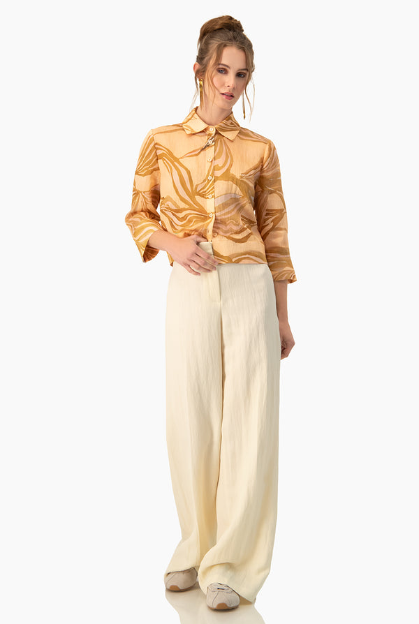 Blusa camisera estampada