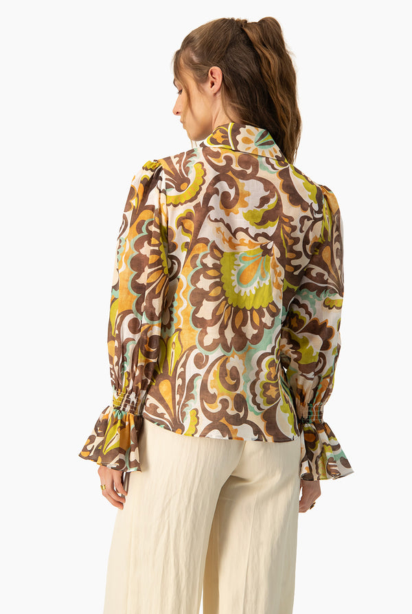 Blusa camisera manga larga