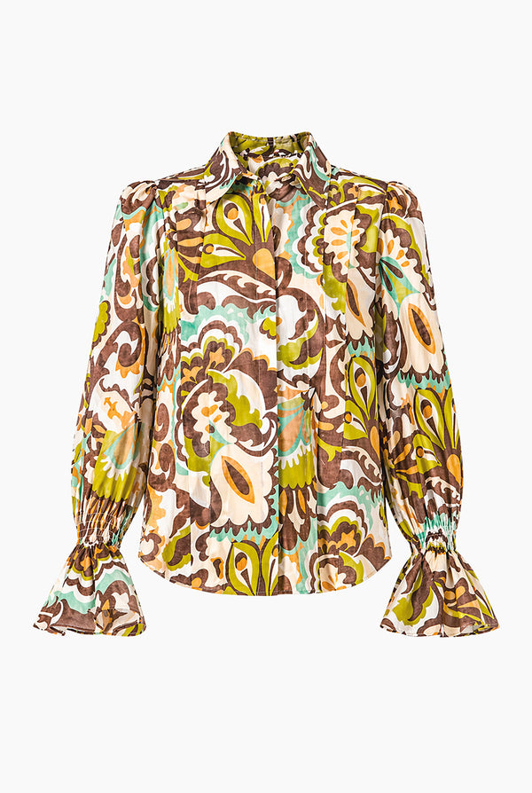 Blusa camisera manga larga