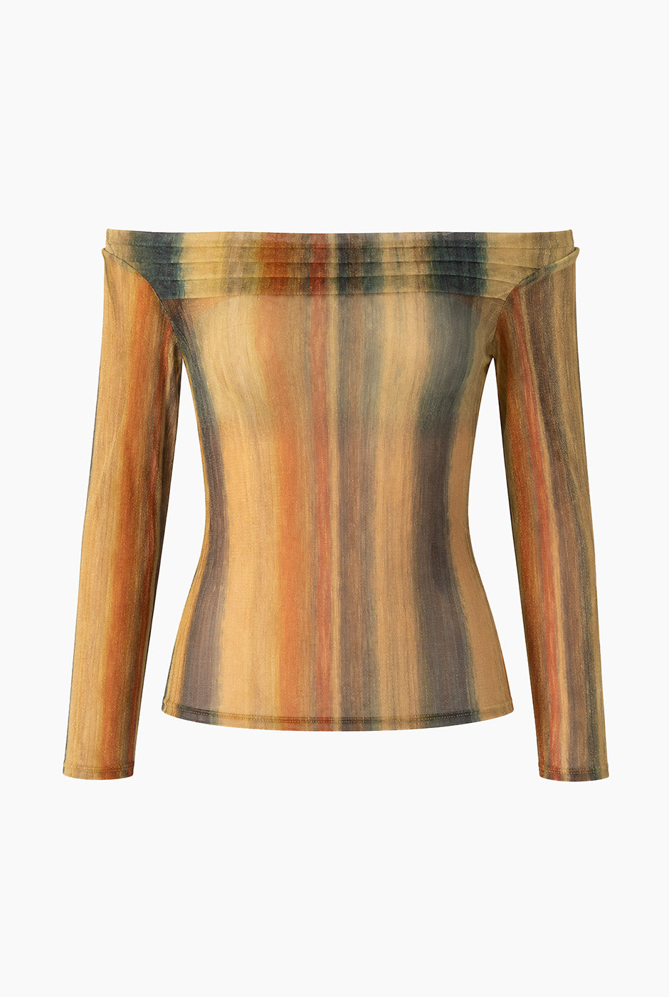Blusa escote bardot de manga larga