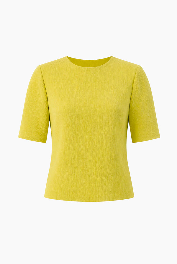 Blusa recta de cuello redondo