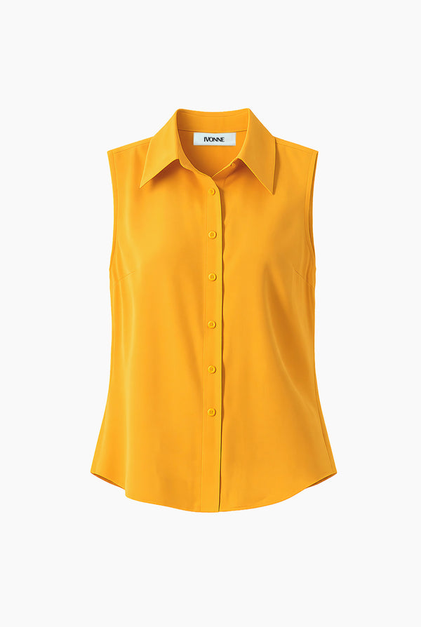 Blusa lisa camisera sin mangas