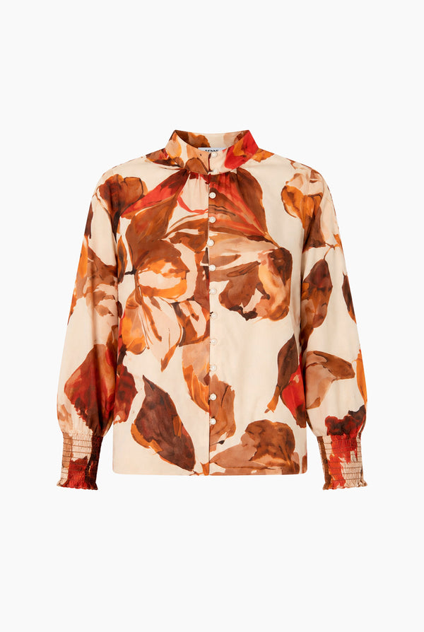 Blusa Ivonne manga 3/4 con smock
