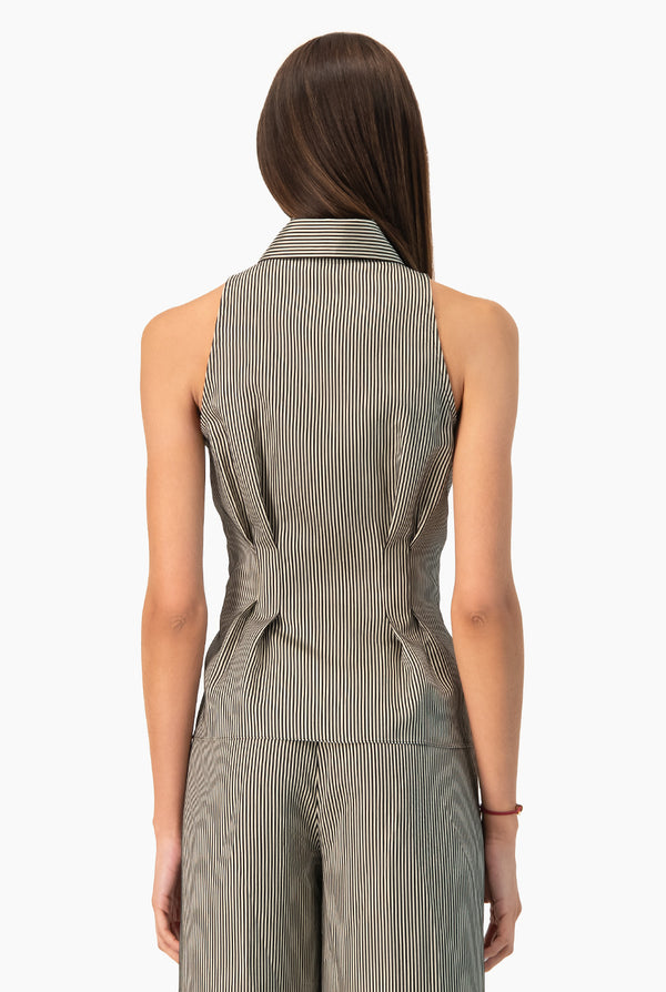 Blusa Ivonne rayada con cinta