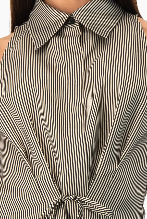 Blusa Ivonne rayada con cinta
