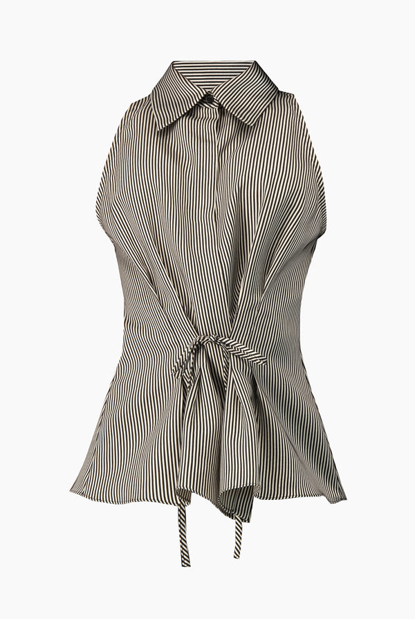 Blusa Ivonne rayada con cinta