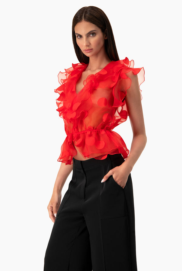 Blusa Ivonne de volanes