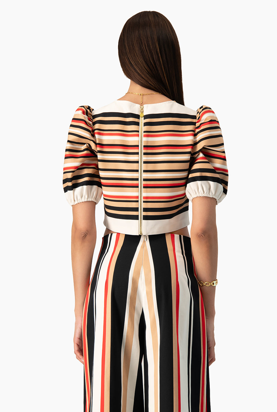 Blusa Ivonne estampada multicolor con mangas 3/4