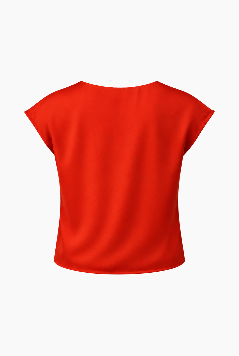 Blusa Ivonne roja drapeada sin mangas