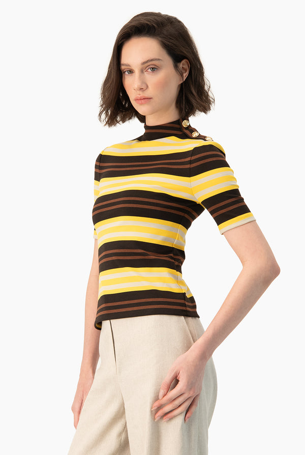 Blusa Ivonne con botones en hombro