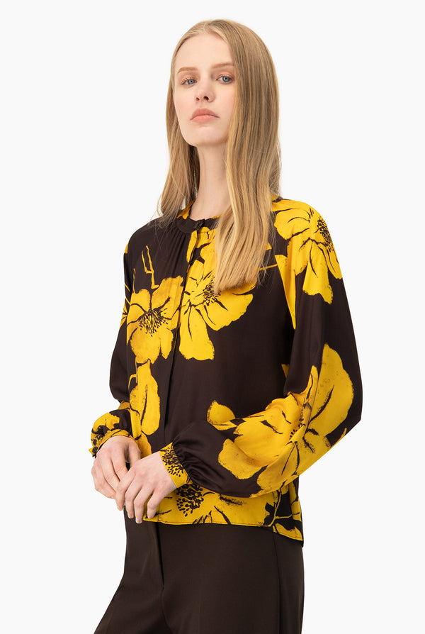 Blusa estampada Ivonne manga larga