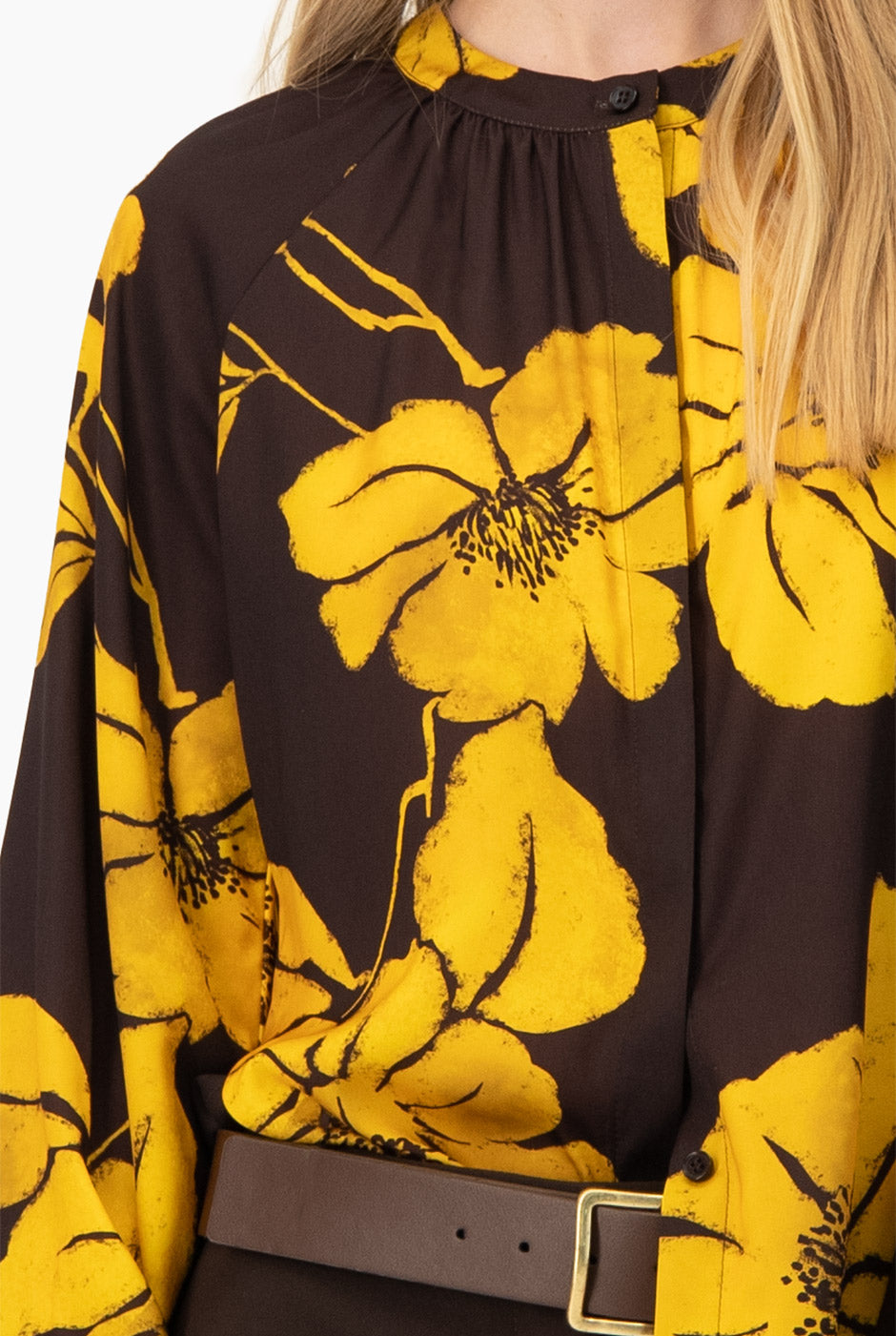 Blusa estampada Ivonne manga larga, multicolor con estampado floral