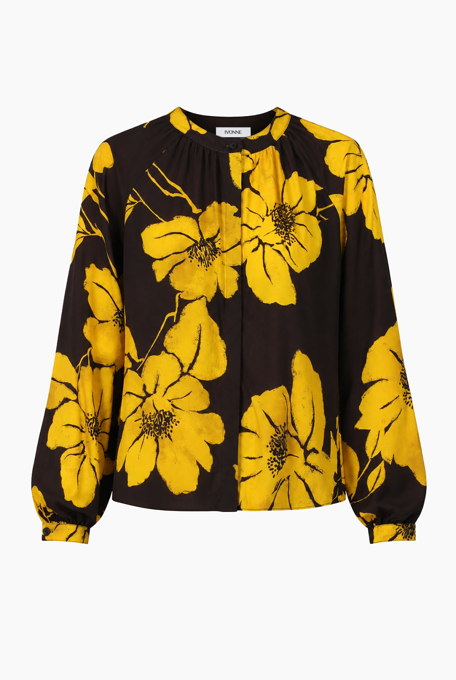 Blusa estampada Ivonne manga larga, multicolor con estampado floral