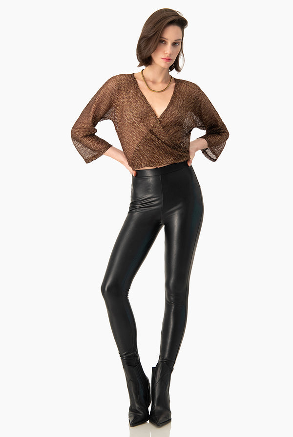 Blusa tejida Ivonne con escote V
