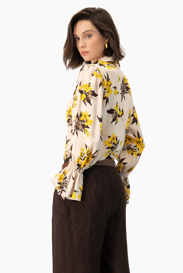 Blusa camisera Ivonne estampada