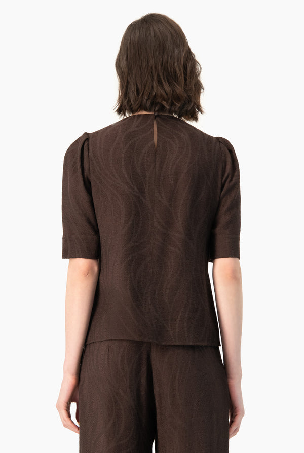 Blusa Ivonne recta manga corta
